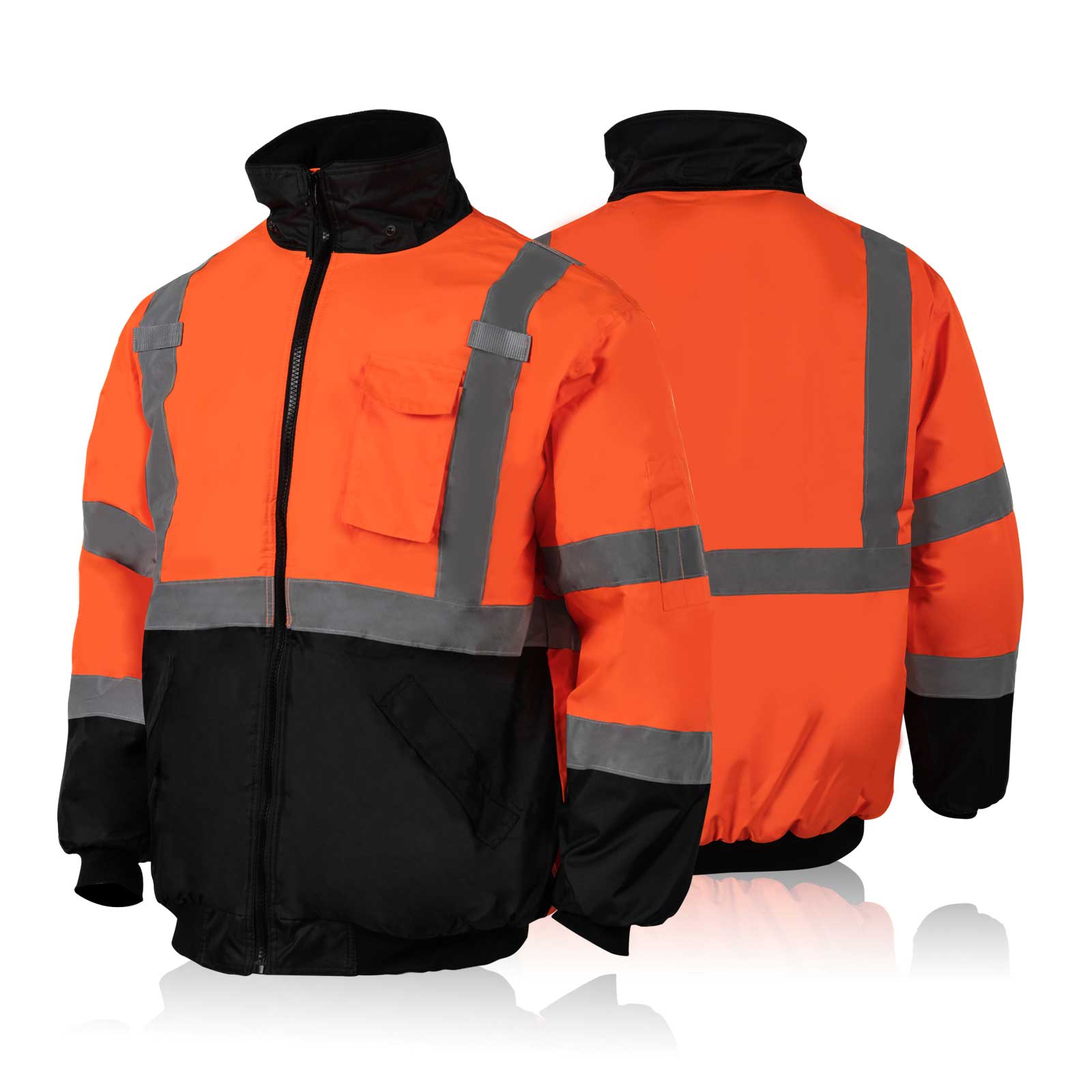 FONIRRA High Visibility Reflective Jackets for Men, Hi Vis Waterproof Class 3 Safety Jackets, Work Construction Bomber Coats (Yellow,3XL)