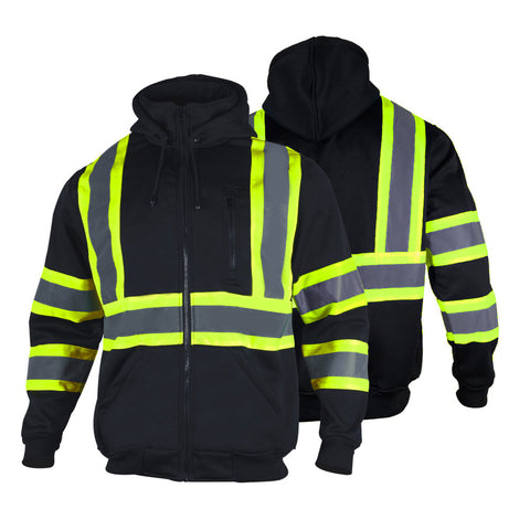 hi vis safety sweatshirt in black