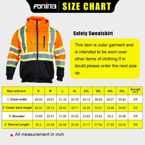 reflective hi vis work sweatshirt