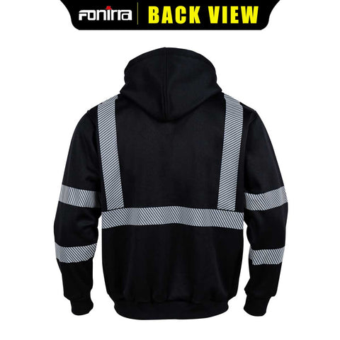 hi vis hoodie back reflective tape