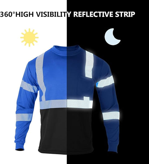 hi vis work shirt with high quality reflective strips