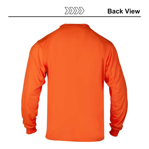 T016O 2 Pack Fluorescent Long Sleeve Moisture Wicking Safety Shirts