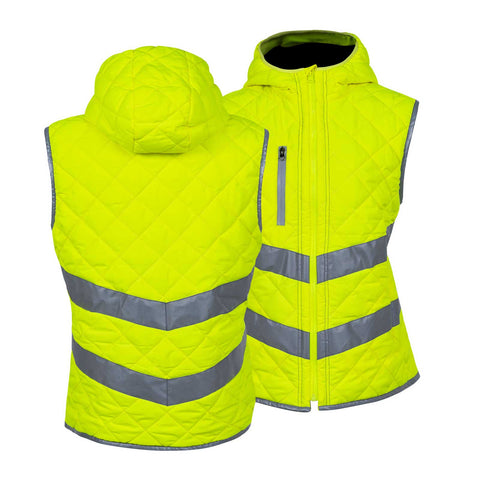 winter women hi vis vest bank front