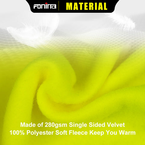 polyester fleece lined hi vis hoodie