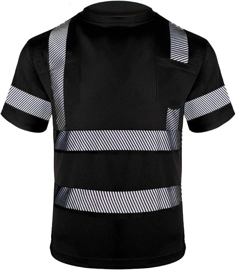 T003 Yellow Class 2 Breathable Mesh Hi Vis Short Sleeve Shirt with Pocket