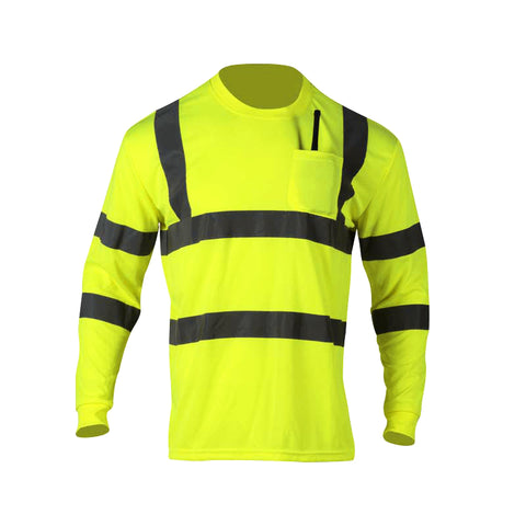 ANSI Class 3 Polyester Breathable Mesh High Visibility Shirts For Men 30 Pack