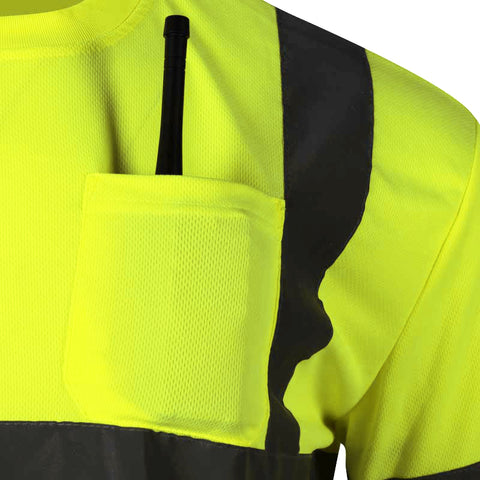 ANSI Class 3 Polyester Breathable Mesh High Visibility Shirts For Men 30 Pack