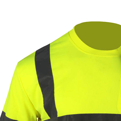 ANSI Class 3 Polyester Breathable Mesh High Visibility Shirts For Men 30 Pack