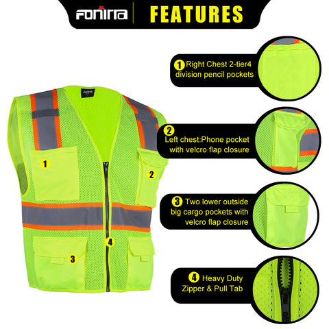 wholesale safety vest yellow