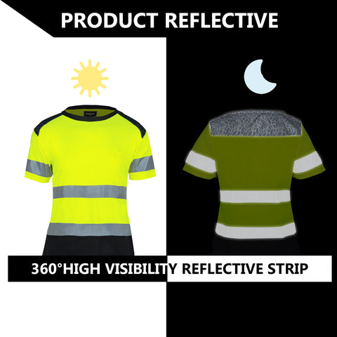 Reflective women's safety shirt